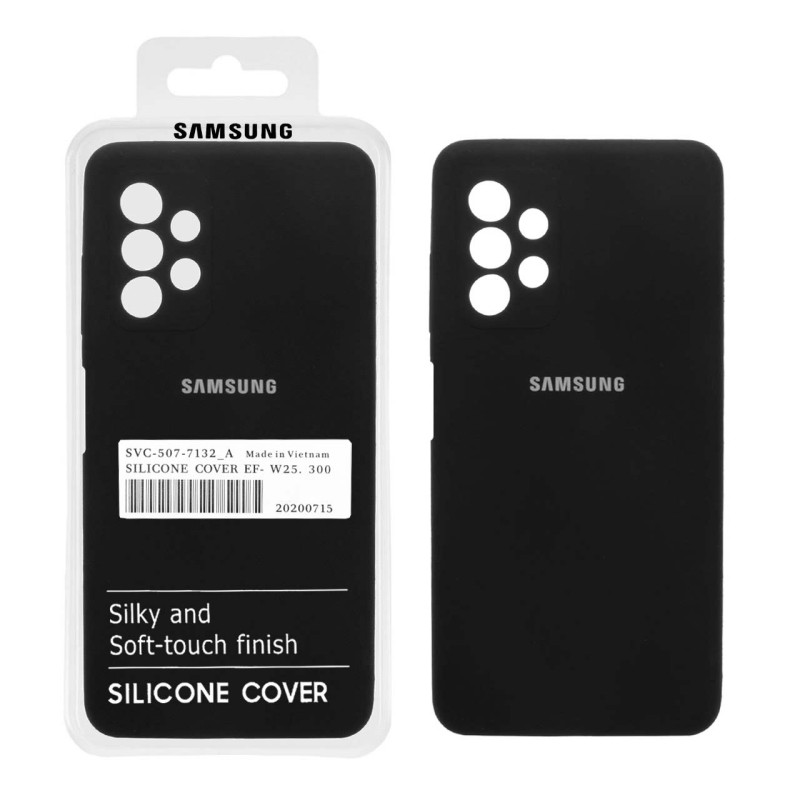 قاب سیلیکونی پاک کنی اورجینال درجه یک Samsung A23 - مشکی (پک دار)