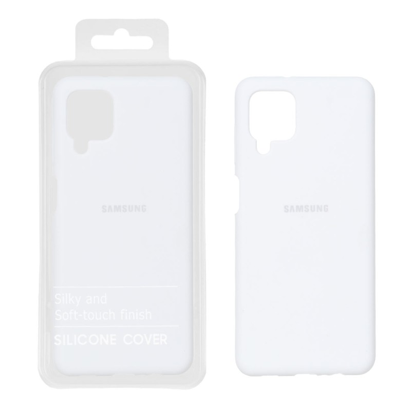 قاب سیلیکونی پاک کنی اورجینال درجه یک Samsung A12 / M12 / F12 - سفید (پک دار)