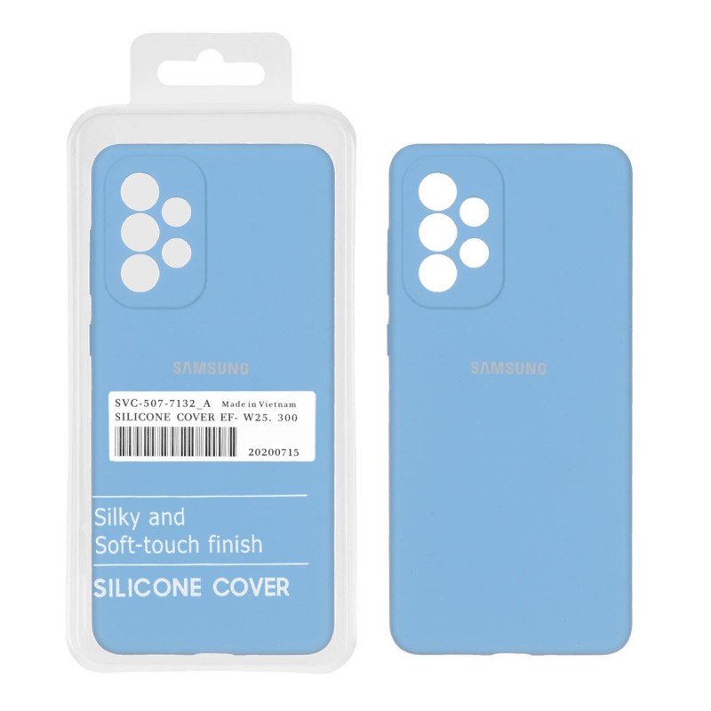 قاب سیلیکونی پاک کنی اورجینال درجه یک Samsung A73 - آبی (پک دار)