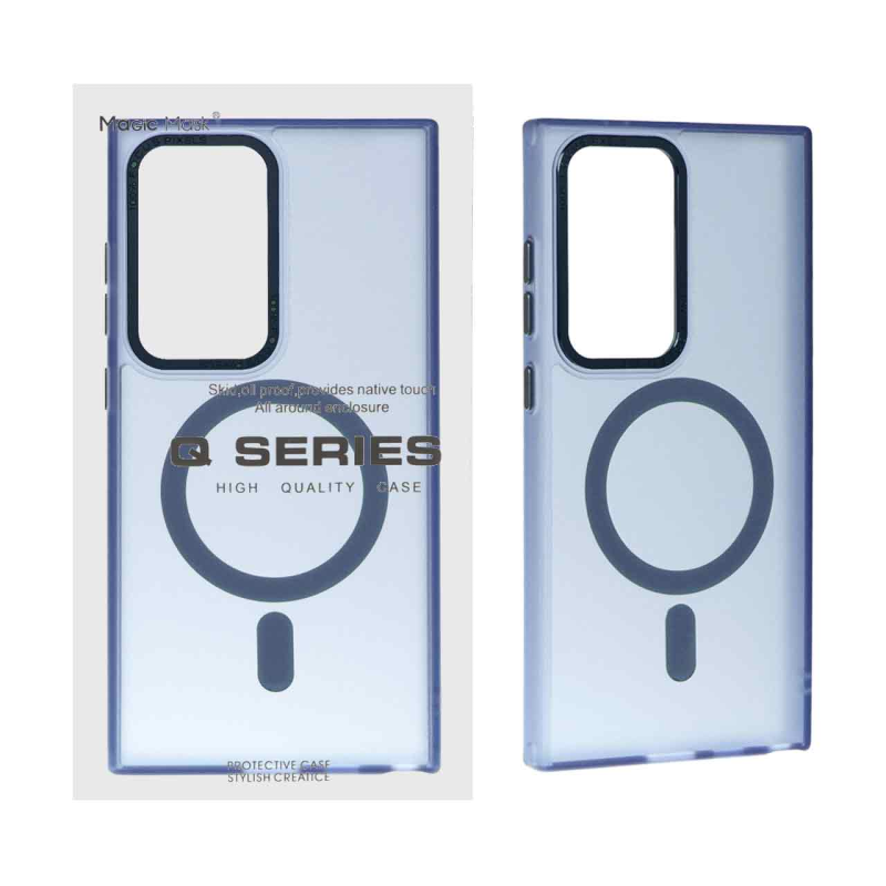 قاب Focus Pixels لنز آلومینیومی مات Magsafe مدل Samsung Galaxy S24 Ultra - سرمه ای (پک دار)