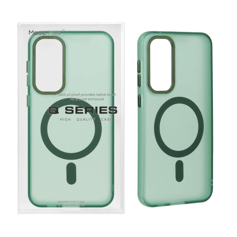 قاب Focus Pixels لنز آلومینیومی مات Magsafe مدل Samsung Galaxy S23 FE - سبز (پک دار)