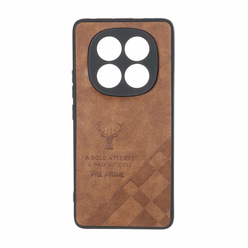 قاب طرح چرم گوزنی Pal Prime مدل Xiaomi Redmi Note 14 Pro 5G / Redmi Note 14 Pro Plus 5G / Poco X7 5G - قهوه ای