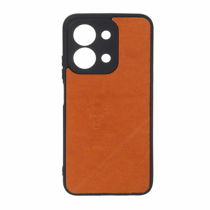 قاب طرح چرم گوزنی Pal Prime مدل Xiaomi Redmi 15C / Poco C85 - عسلی