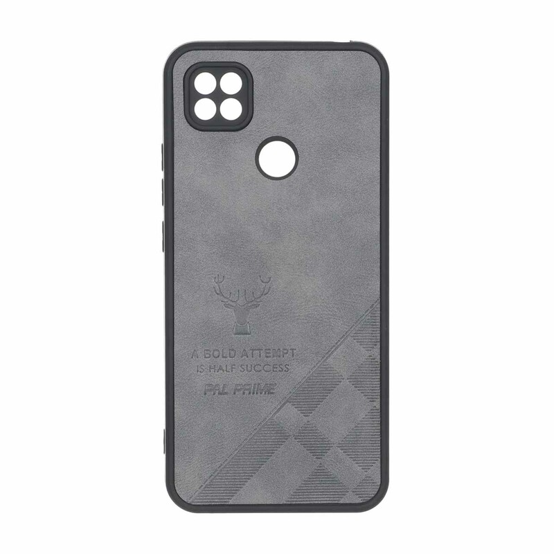 قاب طرح چرم گوزنی Pal Prime مدل Xiaomi Redmi 10A / Redmi 9C / Poco C31 - خاکستری