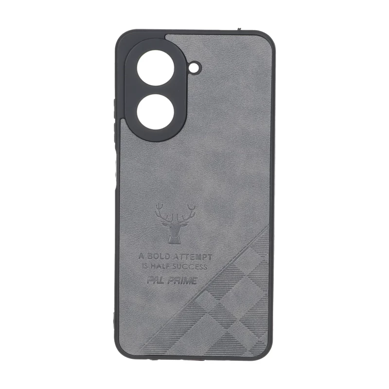 قاب طرح چرم گوزنی Pal Prime مدل Xiaomi Redmi A5 / Poco C71 - خاکستری