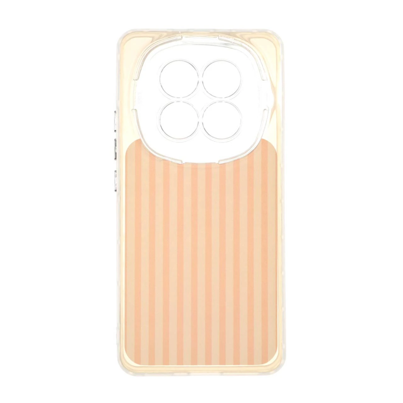 قاب مستطیلی Stripe لنز شفاف Xiaomi Redmi Note 15 - گلبهی