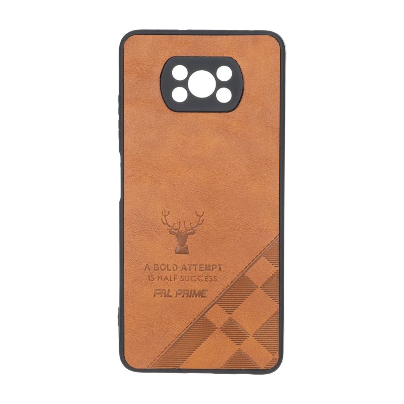 قاب طرح چرم گوزنی Pal Prime مدل Xiaomi Poco X3 / Poco X3 Pro / Poco X3 NFC - عسلی
