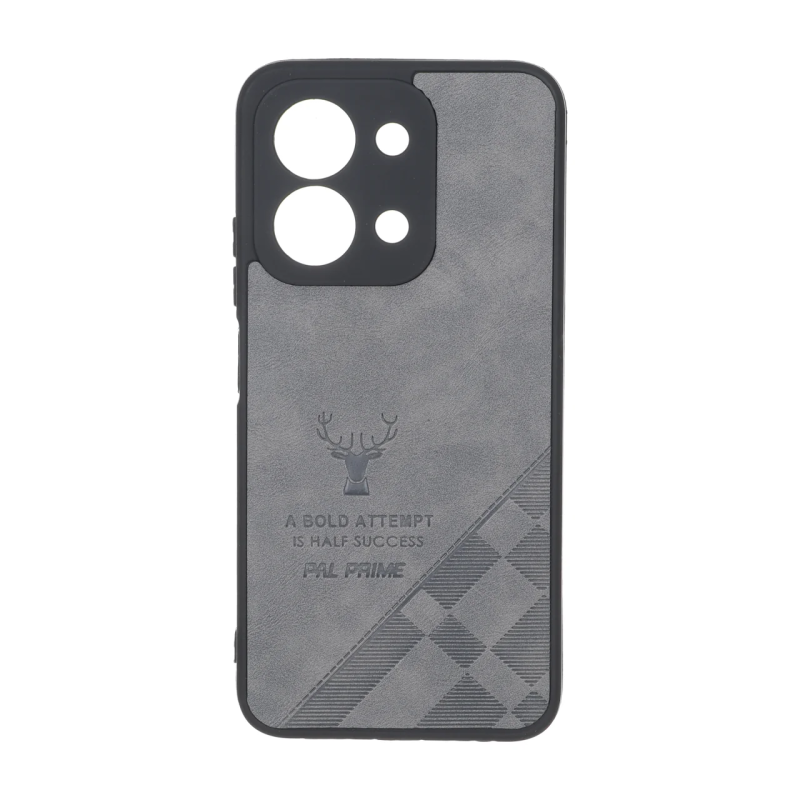 قاب طرح چرم گوزنی Pal Prime مدل Xiaomi Redmi 15C / Poco C85 - خاکستری
