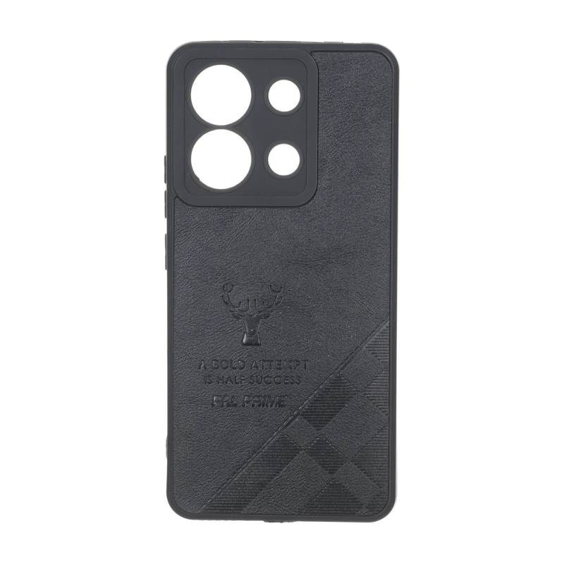 قاب طرح چرم گوزنی Pal Prime مدل Xiaomi Redmi Note 13 4G - مشکی