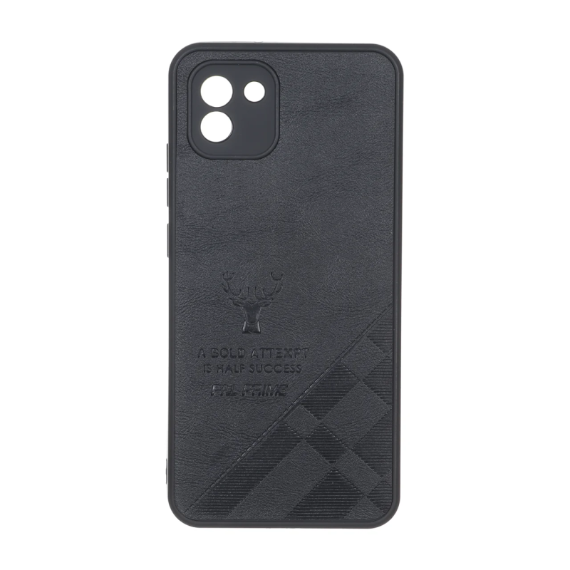 قاب طرح چرم گوزنی Pal Prime مدل Samsung Galaxy A03 - مشکی