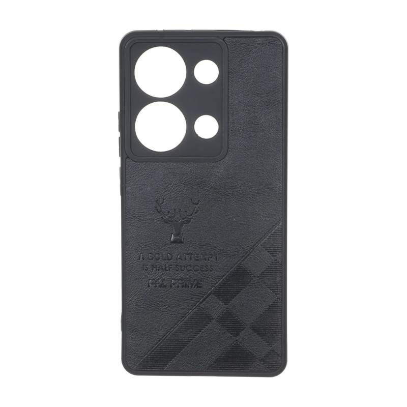 قاب طرح چرم گوزنی Pal Prime مدل Xiaomi Redmi Note 14S / Note 13 Pro 4G / Poco M6 Pro 4G - مشکی