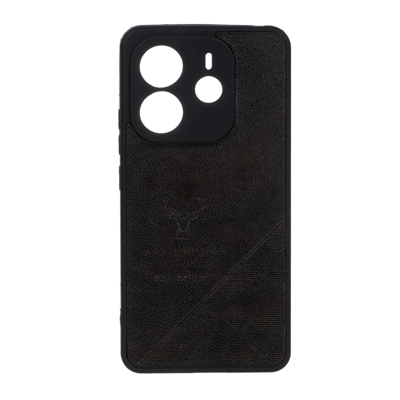 قاب طرح چرم گوزنی Pal Prime مدل Xiaomi Redmi Note 14 4G - مشکی