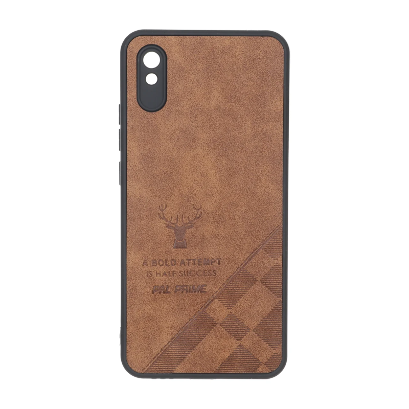 قاب طرح چرم گوزنی Pal Prime مدل Xiaomi Redmi 9A / Redmi 9A Sport / Redmi 9AT - قهوه ای