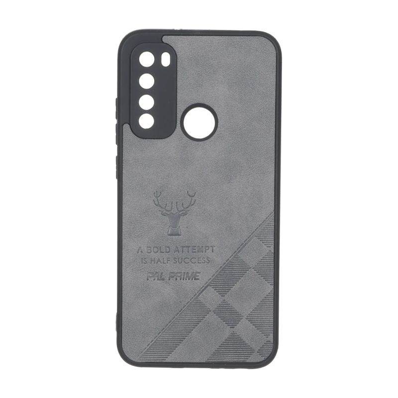 قاب طرح چرم گوزنی Pal Prime مدل Xiaomi Redmi Note 8 - خاکستری