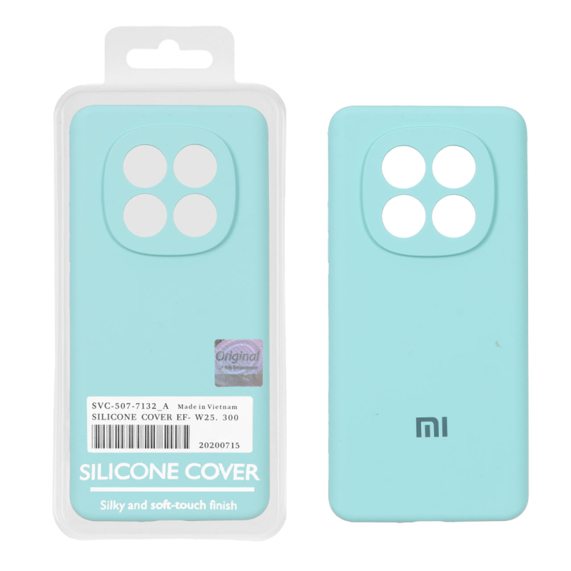 قاب سیلیکونی پاک کنی اورجینال Master Quality مدل Xiaomi Redmi Note 15 - سبزآبی (پک دار)