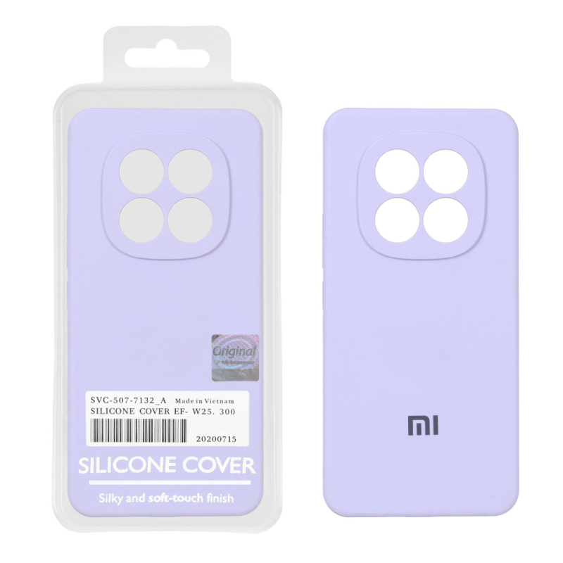 قاب سیلیکونی پاک کنی اورجینال Master Quality مدل Xiaomi Redmi Note 15 Pro 4G - یاسی (پک دار)