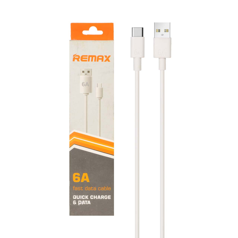 کابل شارژ فست Remax Type-C 6A - سفید - MMS