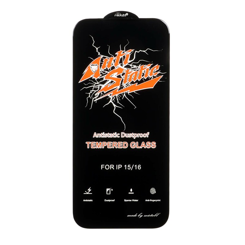 محافظ صفحه نمایش شیشه ای Full Cover Anti Static Mietubl مدل NTC ORG - Apple iPhone 16 / iPhone 15 / iPhone 14 Pro