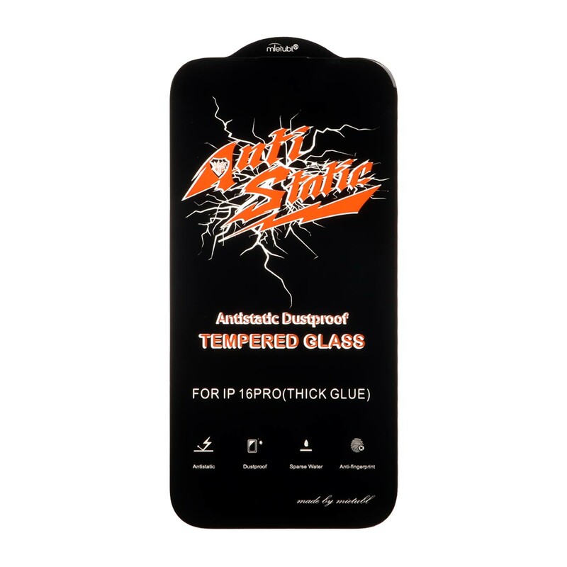 محافظ صفحه نمایش شیشه ای Full Cover Anti Static Mietubl مدل Apple iPhone 17 / iPhone 16 Pro - مشکی (بدون پک)