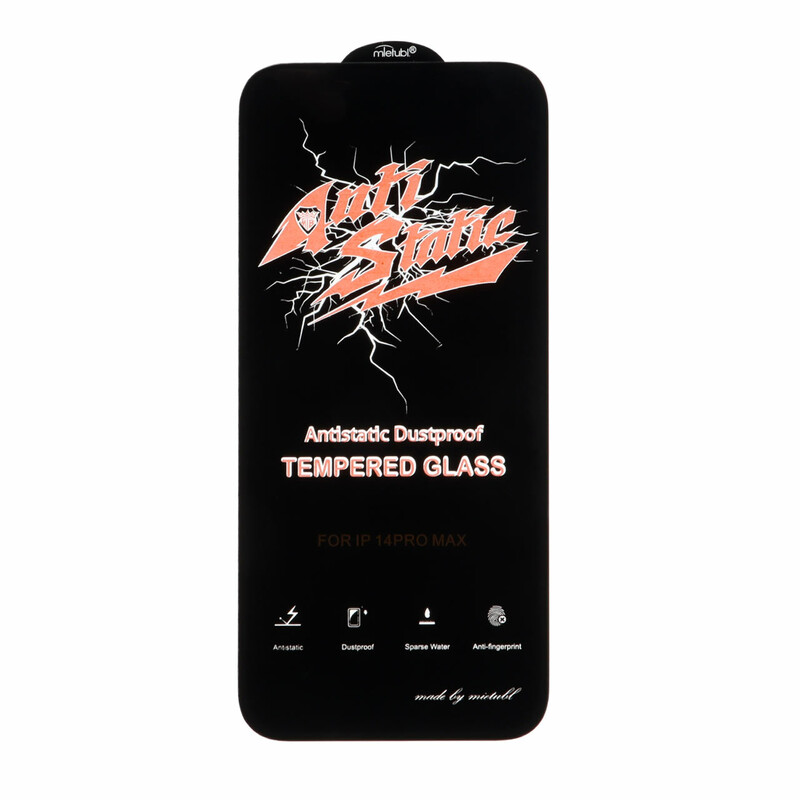 محافظ صفحه نمایش شیشه ای Full Cover Anti Static Mietubl مدل Apple iPhone 14 Pro Max - مشکی (بدون پک)
