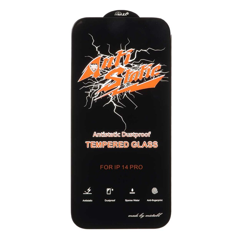 محافظ صفحه نمایش شیشه ای Full Cover Anti Static Mietubl مدل Apple iPhone 16 / iPhone 15 / iPhone 14 Pro- مشکی (بدون پک)