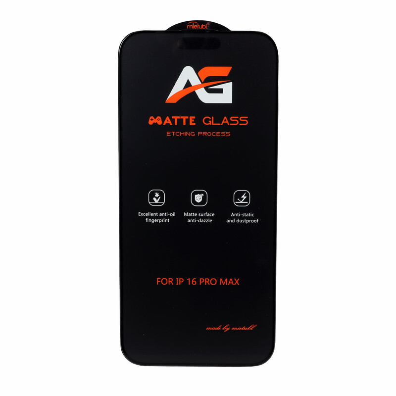 محافظ صفحه نمایش شیشه ای مات Full Cover Anti Static Mietubl AG مدل NTC - Apple iPhone 16 Pro Max