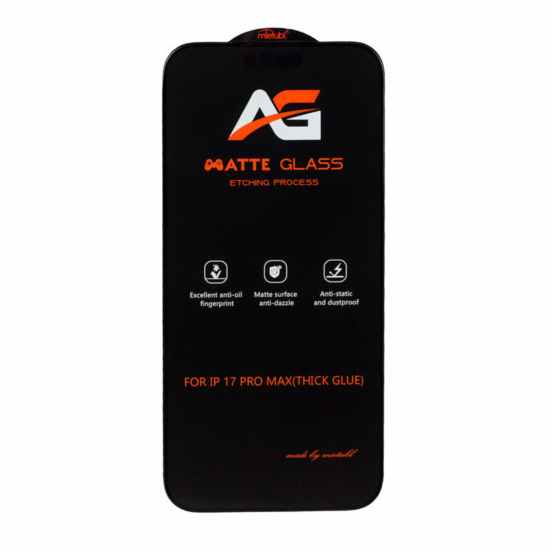 محافظ صفحه نمایش شیشه ای مات Full Cover Anti Static Mietubl AG مدل NTC - Apple iPhone 17 Pro Max