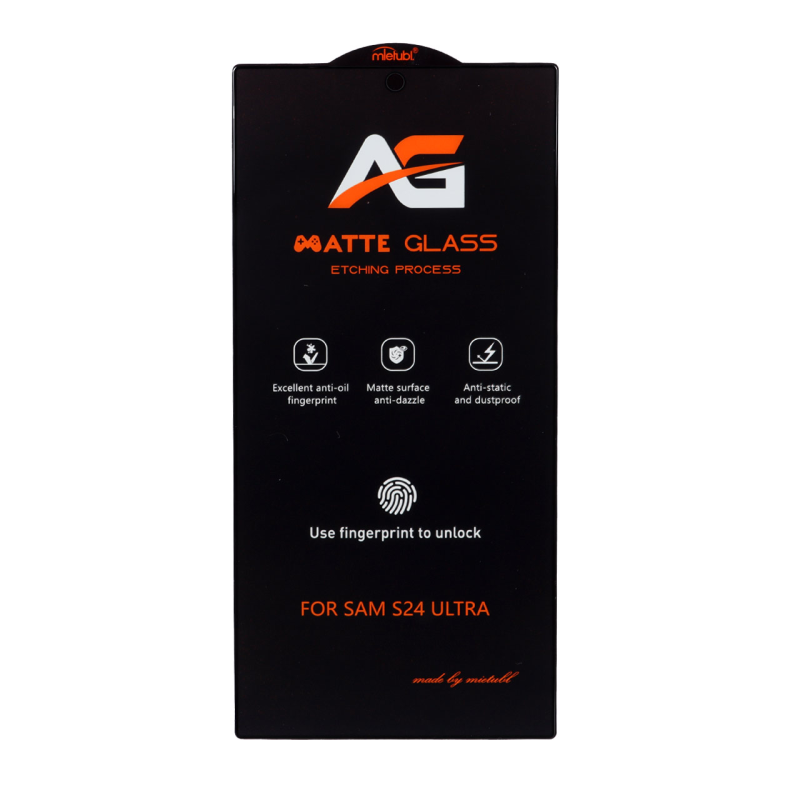 محافظ صفحه نمایش شیشه ای مات Full Cover Anti Static Mietubl AG مدل NTC - Samsung Galaxy S24 Ultra
