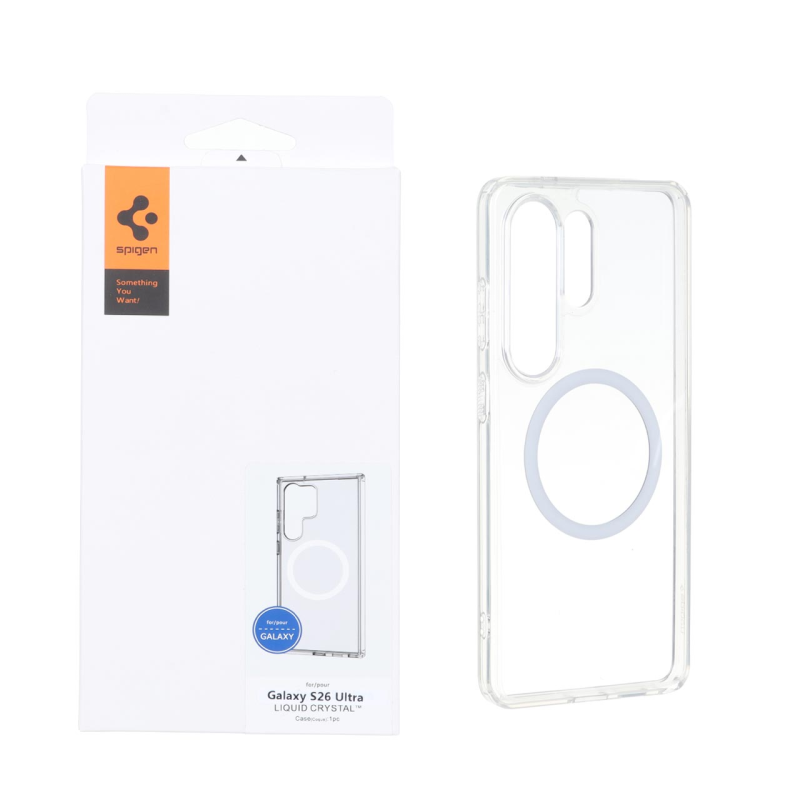 قاب Spigen اورجینال دور ژله ای شفاف MagSafe مدل Samsung Galaxy S26 Ultra (پک دار)