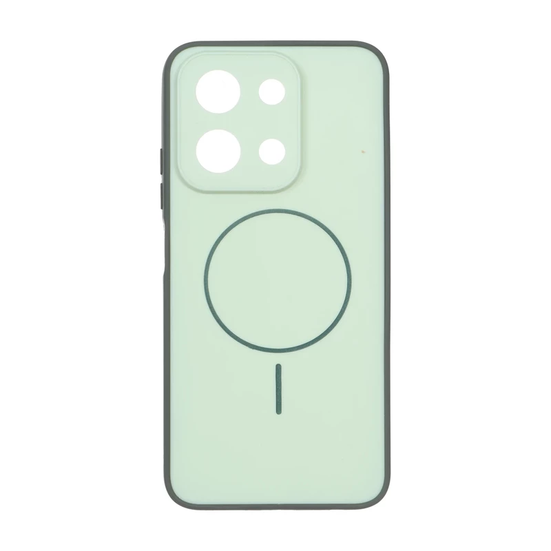 قاب طرح مگ سیف محافظ لنز برجسته Xiaomi Redmi 15C / Poco C85 - سبز