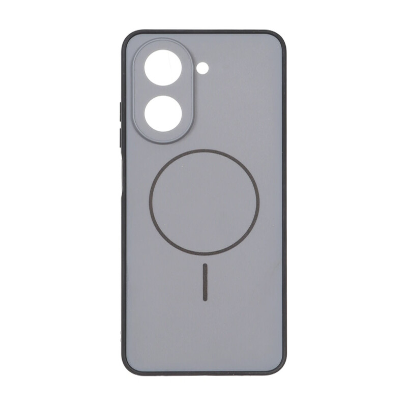 قاب طرح مگ سیف محافظ لنز برجسته Xiaomi Redmi A5 / Poco C71 - خاکستری