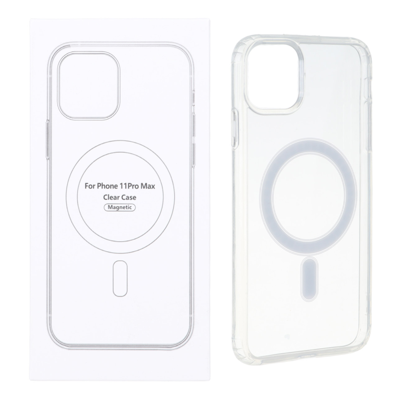 قاب شفاف Apple iPhone 11 Pro Max با قابلیت شارژ NTC - MagSafe (پک دار)