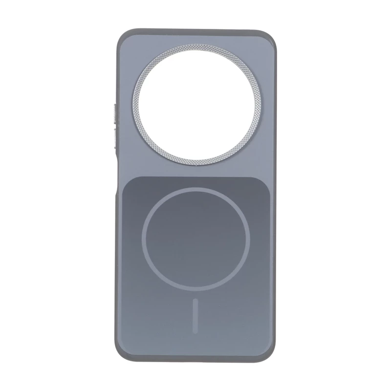 قاب مستطیلی طرح مگ سیف لنز کربن Xiaomi Redmi 14C / Redmi A4 / Poco C75 - خاکستری