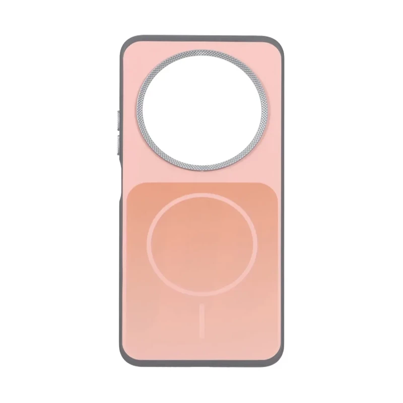 قاب مستطیلی طرح مگ سیف لنز کربن Xiaomi Redmi 14C / Redmi A4 / Poco C75 - گلبهی