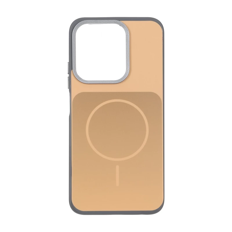 قاب مستطیلی طرح مگ سیف لنز کربن Xiaomi Redmi 15C / Poco C85 - نارنجی