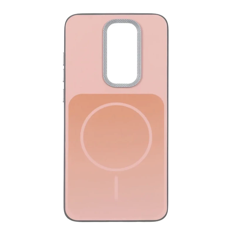 قاب مستطیلی طرح مگ سیف لنز کربن Xiaomi Redmi Note 8 Pro - گلبهی