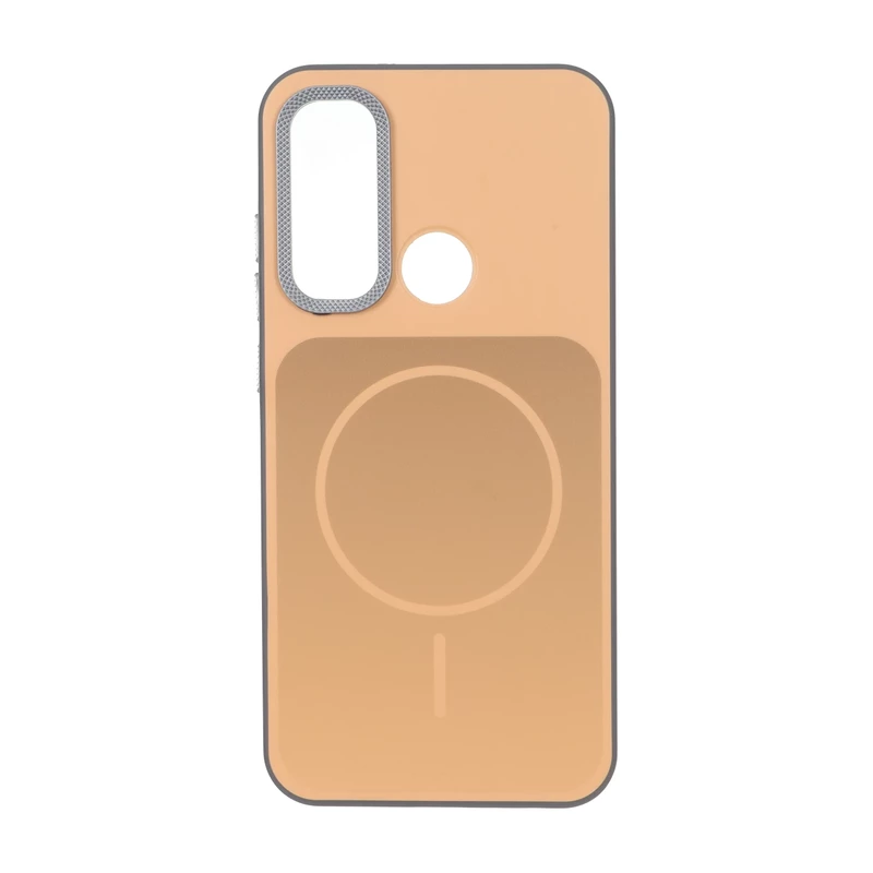 قاب مستطیلی طرح مگ سیف لنز کربن Xiaomi Redmi Note 8 - نارنجی