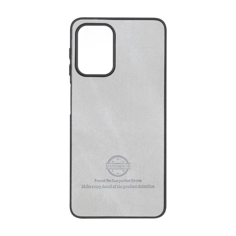 قاب HandMade جیر طرح پارچه ای Samsung Galaxy A22 4G / M22 / M32 4G / F22 - طوسی