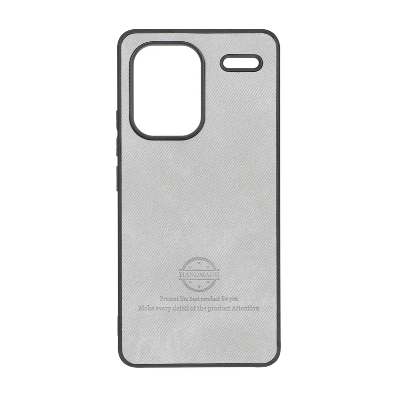 قاب HandMade جیر طرح پارچه ای Xiaomi Redmi Note 13 Pro Plus 5G - طوسی