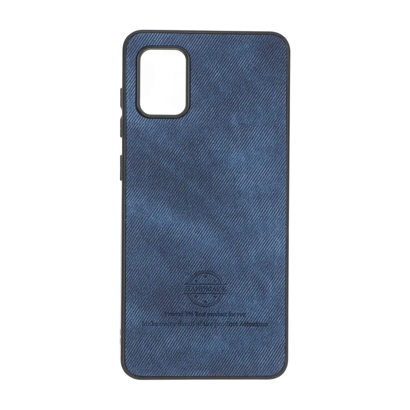 قاب HandMade جیر طرح پارچه ای Samsung Galaxy A31 - سرمه ای