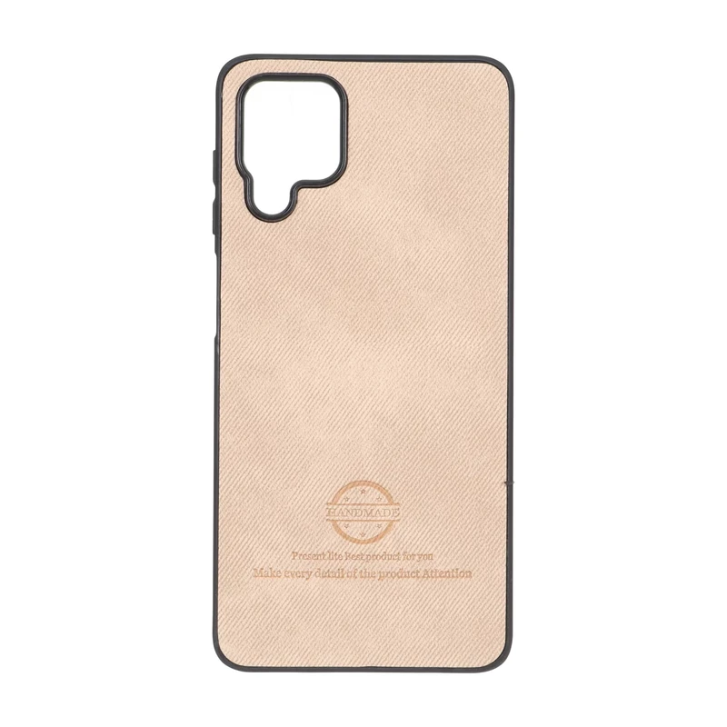 قاب HandMade جیر طرح پارچه ای Samsung Galaxy A12 / M12 / F12 - نسکافه ای