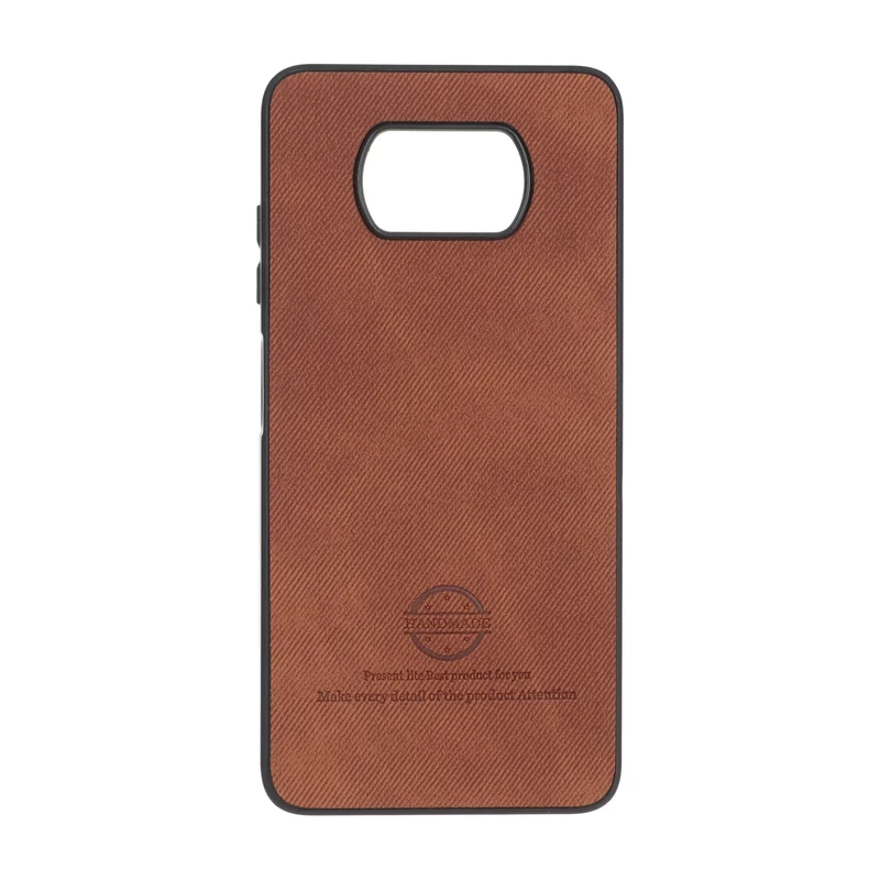 قاب HandMade جیر طرح پارچه ای Xiaomi Poco X3 / Poco X3 Pro / Poco X3 NFC - قهوه ای