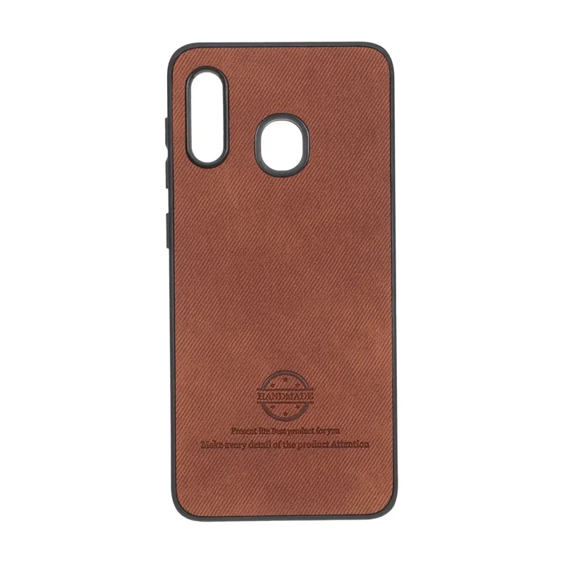 قاب HandMade جیر طرح پارچه ای Samsung Galaxy A30 / A20 - قهوه ای