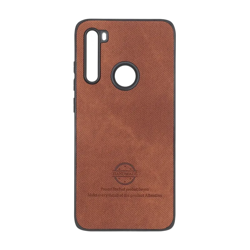 قاب HandMade جیر طرح پارچه ای Xiaomi Redmi Note 8 - قهوه ای