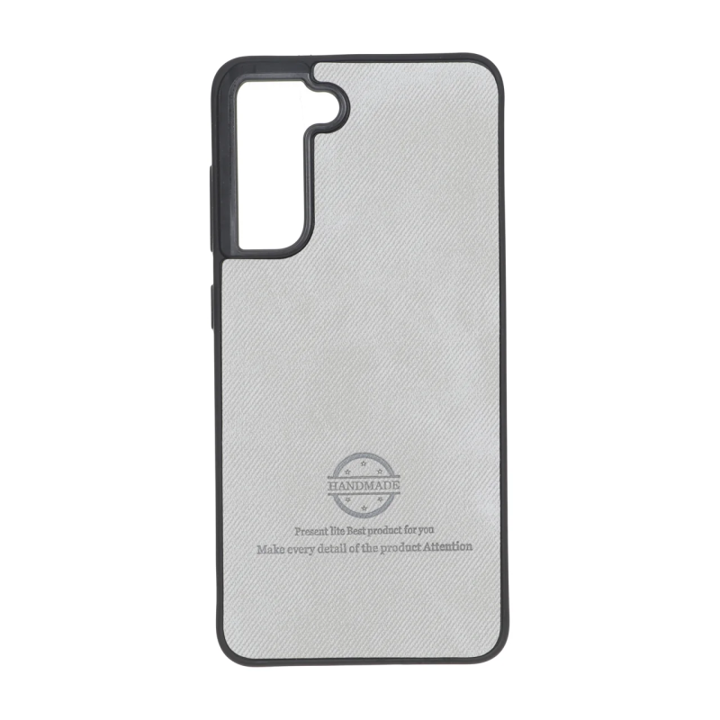 قاب HandMade جیر طرح پارچه ای Samsung Galaxy S21 FE - طوسی