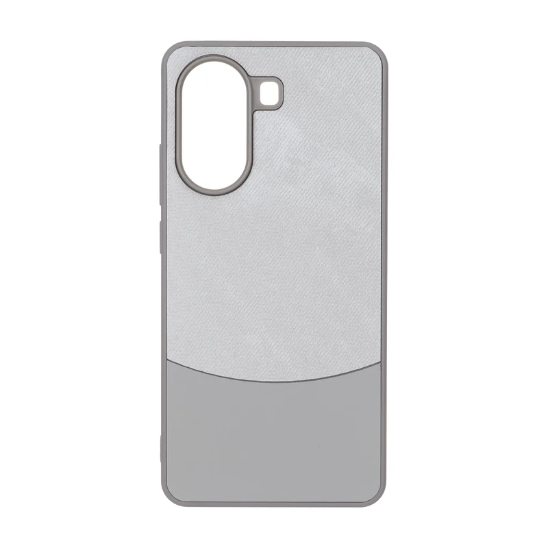قاب دو تکه طرح چرم و جیر Xiaomi Poco X7 Pro - طوسی