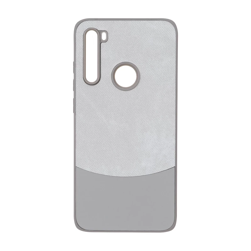 قاب دو تکه طرح چرم و جیر Xiaomi Redmi Note 8 - طوسی