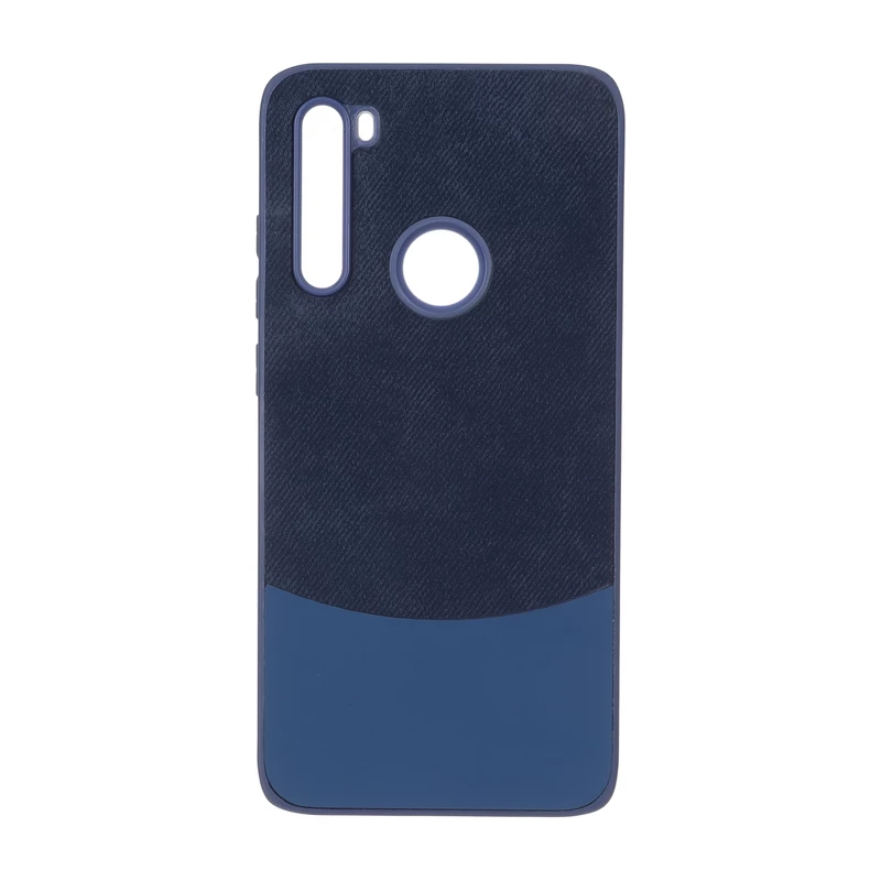 قاب دو تکه طرح چرم و جیر Xiaomi Redmi Note 8 - سرمه ای
