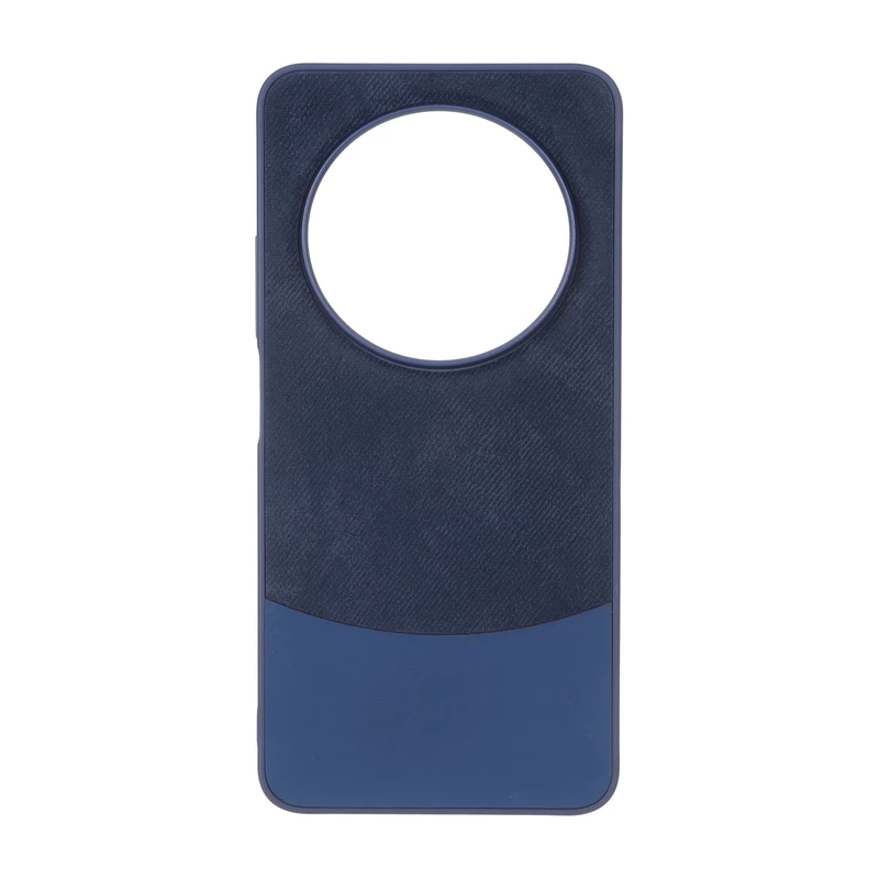قاب دو تکه طرح چرم و جیر Xiaomi Redmi 14C / Redmi A4 / Poco C75 - سرمه ای