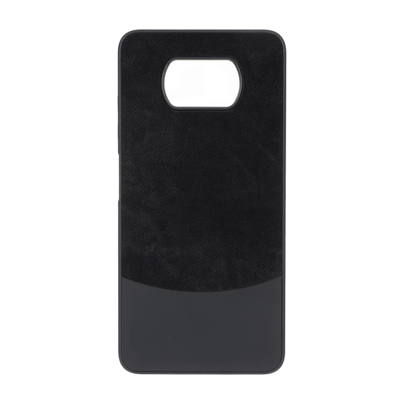 قاب دو تکه طرح چرم و جیر Xiaomi Poco X3 / Poco X3 Pro / Poco X3 NFC - مشکی